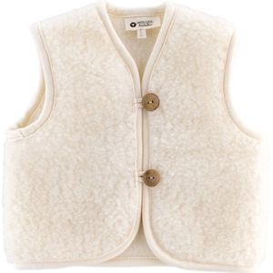 WOLLIES Amsterdam - Wollen Kinder Vest - 100% Merino Wol - 116-122 - Wit