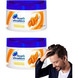 Head & Shoulders Haar Masker - 2 x 155ml - Herstellend Masker Voor Beschadigd, Breekbaar Haar - Haar Verzorging - Haaruitval Mannen - Haarverzorging Mannen