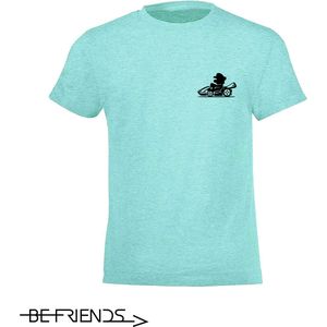 Be Friends T-Shirt - Mario - Heren - Mint groen - Maat S