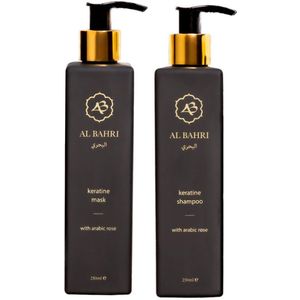 Al Bahri Advanced Keratin Set - Shampoo & Masker - Voordeelset - Inclusief Gratis Hoofdmassageborstel