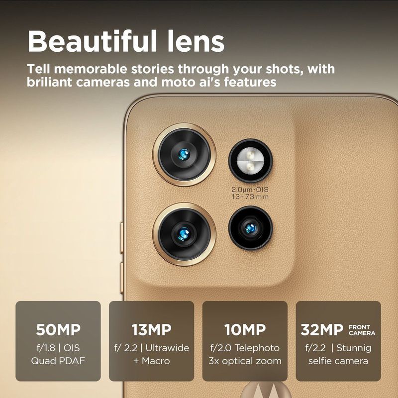 Motorola - Edge 50 Neo - Mobiele Telefoon - Latte - 8GB/256GB, Dual SIM, 68W TurboPower-opladen
