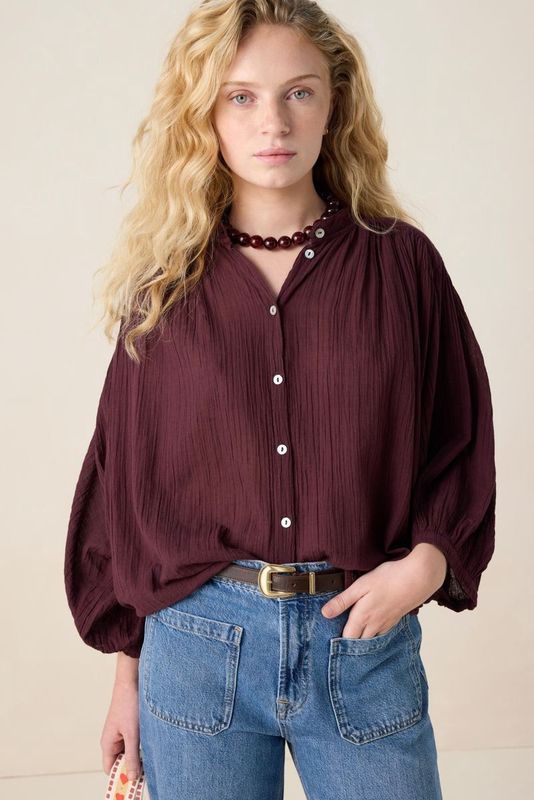 Sissy-Boy - Oversized Blouse - Donkerbruin