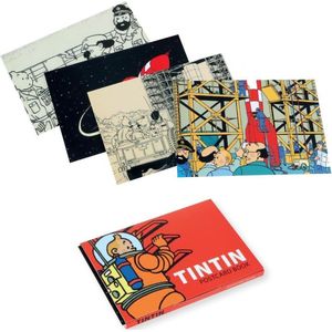 Kuifje - Postkaarten - Raket naar de Maan - 16 kaarten - 10x15 cm