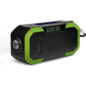 Noodradio - All-in-One - 5000mAh Solar Powerbank - Noodpakket - Survival kit - Opwindbare Dynamo Radio - Bluetooth Speaker - SOS - USB - Kamperen en Outdoor