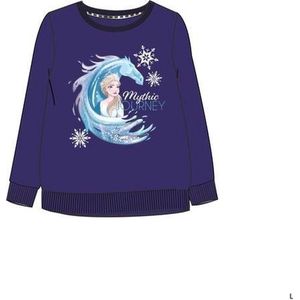 Disney Frozen 2  sweater Elsa en The Nokk -  donkerblauw -  Maat 104 / 4 jaar