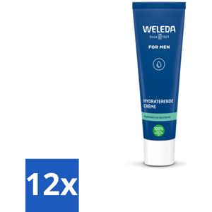 12 x WELEDA - Hydraterende crème - Men - 30 ml - Hydraterende Crème - Mannenhuid - Biologische Verzorging - Natuurlijke Ingrediënten - Jojoba Olie