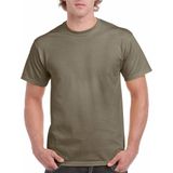 Kaki groene katoenen shirt voor volwassenen XL (42/54)