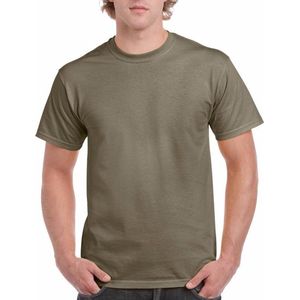 Kaki groene katoenen shirt voor volwassenen XL (42/54)