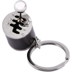 Creative Model Automatic Polished Metal Mini Keychain 6 Speeds Hand Transfer Black - Metal Keychain