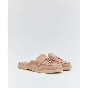 Dames Loafers - Mocassins - Taupe Nude - Suedine - Maat 38 - Instappers