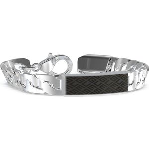 GUESS King's Road Heren Armband Staal - Zwart