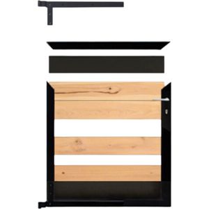 Tuinpoort frame aluminium Mix & Match - zwart (90 x 90 cm)