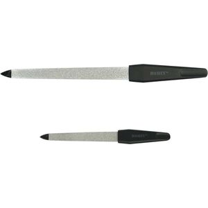 Homey's Saffier-Nagelvijlen Set 18 cm & 12,5 cm – Verchroomd Zwart