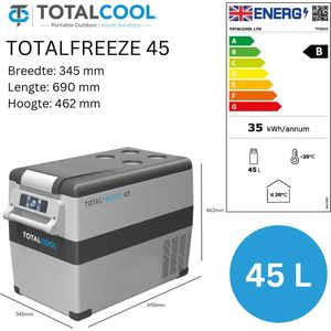 Totalcool Totalfreeze - 45 - Camping koel/vries box - 12/24/230 V - 45 Watt- fluisterstil