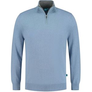 District Indigo Half-Zip Trui Lightblue Melange (7.21.507.550 - 018)