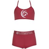OLYMPIA - Bikini - Bordeaux/Wit - Bustier - Logoprint