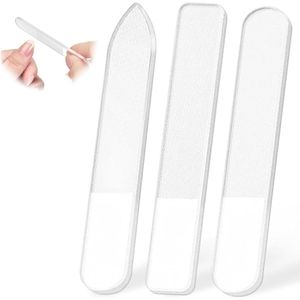 Glazen nagelvijlen - professionele nagelverzorging - 3 stuks - Tsjechisch glas