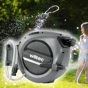 Slanghaspel met automatisch oprolmechanisme - 20 m waterslang voor tuinirrigatie