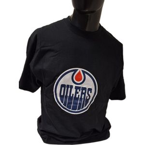 EDMONTON OILERS-T-SHIRT-BLACK-XL