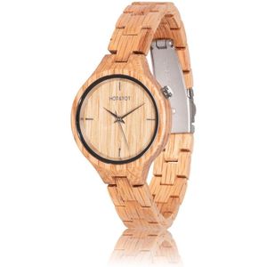 HOT&TOT | Oaklyn - Houten horloge voor dames - Eikenhout - 32mm - Zilver