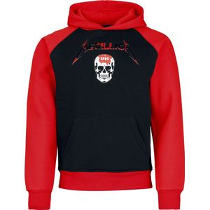 Metallica Logo Heren Trui met capuchon - zwart/rood - S