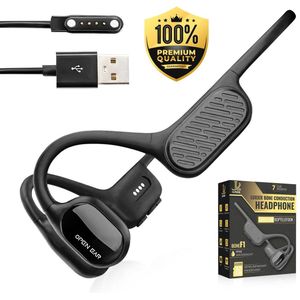 LUXIER Bone Conduction Headphone – IP68 Waterdicht – 32GB Geheugen – Open-Ear - Sport Headset – Draadloze Oortjes – Bluetooth 5.3 – Geschikt voor elk Apparaat – Model 2025