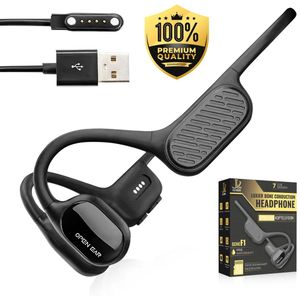 LUXIER Bone Conduction Headphone – IP68 Waterdicht – 32GB Geheugen – Open-Ear - Sport Headset – Draadloze Oortjes – Bluetooth 5.3 – Geschikt voor elk Apparaat – Model 2025