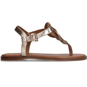 Sacha - Dames - Gouden leren sandalen - Maat 42