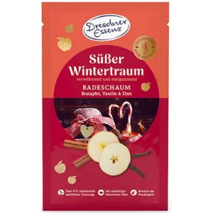 Kerst Badschuim Süßer Wintertraum | Braadappel, Kaneel & Vanille | 1x 60g | Badzout Wintergeur Dresdner Essenz - Speciaal voor de wintermaanden