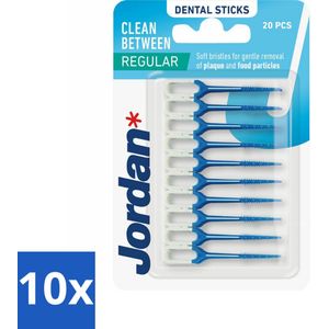 Jordan Clean Between Sticks Regular 40 stuks per verpakking - Bulkverpakking - 10 stuks
