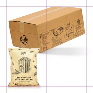KoRo | Bio kant-en-klare zoete en zoute popcorn 10 x 90 g