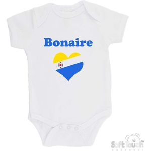 100% katoenen Romper ""Bonaire"" Unisex Katoen Wit/blauw/geel/rood/zwart Maat 62/68
