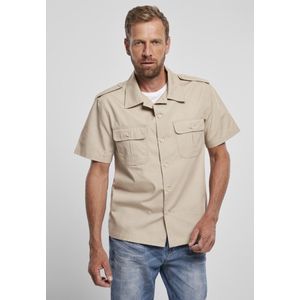 Urban Classics Overhemd -2XL- US Hemd Ripstop 1/2 Beige