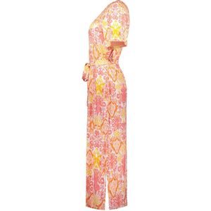 GEISHA-Lange jurk met print--000220 coral-Maat XXL
