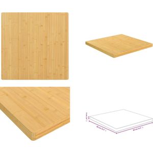vidaXL Tafelblad 80x80x4 cm bamboe - Tafelblad - Tafelbladen - Vervangend Tafelblad - Blad