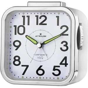 Seniorenwekker Analoog Wit - Stijlvolle Klok met Stijgend Alarmsignaal