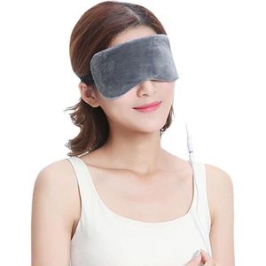 Verwarmd Slaapmasker USB Elektrisch Verwarmend Grijs-Zacht Ademend Oogmasker