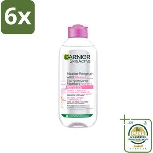 Garnier - SkinActive - Micellair Reinigingswater - Gevoelige Huid - Milde Reiniging & Make-Up Remover - 400 ml - Voordeelverpakking - 6 stuks - Gevoelige huid - Make-up remover
