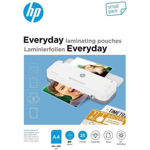 HP 9153 Everyday Lamineerfolies A4 Small pack - Lamineerhoezen voor Warm Lamineren - Transparant - 80 Micron - 25 Stuks