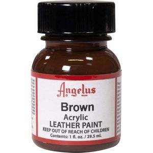 Angelus Leather Acrylic Paint - textielverf voor leren stoffen - acrylbasis - Brown - 29,5ml