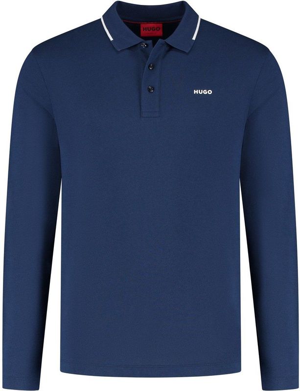 Hugo Derriko Longsleeve Polo Heren - Maat L