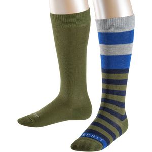 Esprit Kniekousen Block Stripe 2-Pack