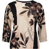 Betty Barclay - Trui - Beige - Bloemenprint - Driekwart Mouw