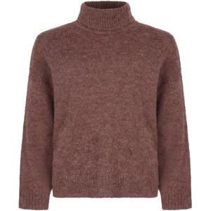 Ydence Trui Knitted Sweater Delia Cw2510 Mocha Dames Maat - XS
