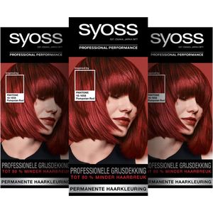 3x Syoss Pantone Haarverf 5-72 Pompeian Red