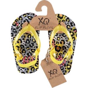 Xq Footwear Teenslippers Meisjes Geel/grijs Maat 19-20