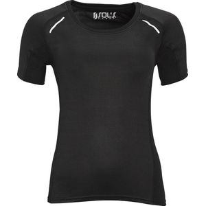 SOLs Vrouwen/dames Sydney Running T-Shirt (Zwart)