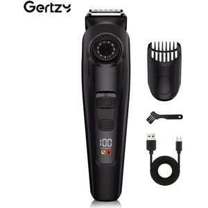 Gertzy Clipper - Digitale Tondeuse - Ingebouwde 20standen 0,5mm tot 10mm - Usb Oplaadbare Scheerapparaat voor Gezichtshaar, Hoofdhaar en Lichaamshaar - Perfecte Lichaamshaar Verzorging - Digitale Batterij Indicator - Unisex - Kleur: Zwart