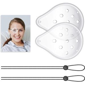 2 stuks transparante geventileerde oogpatches na cataractoperatie 9-gaats beschermende plastic oogschilden met verstelbare riem ademende oogmaskers oogverzorgingsaccessoires voor .