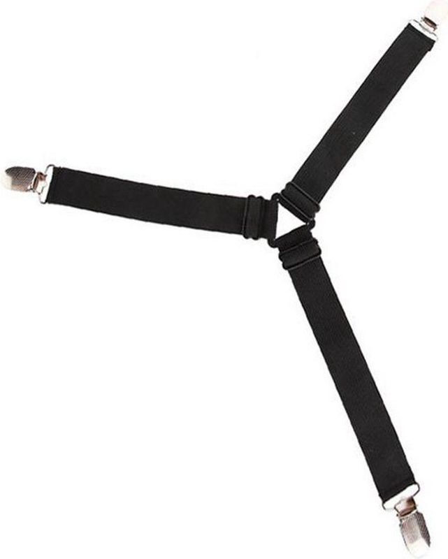 Heble - Lakenspanner - Zwart - 4 Stuks - Hoeslaken Klemmen